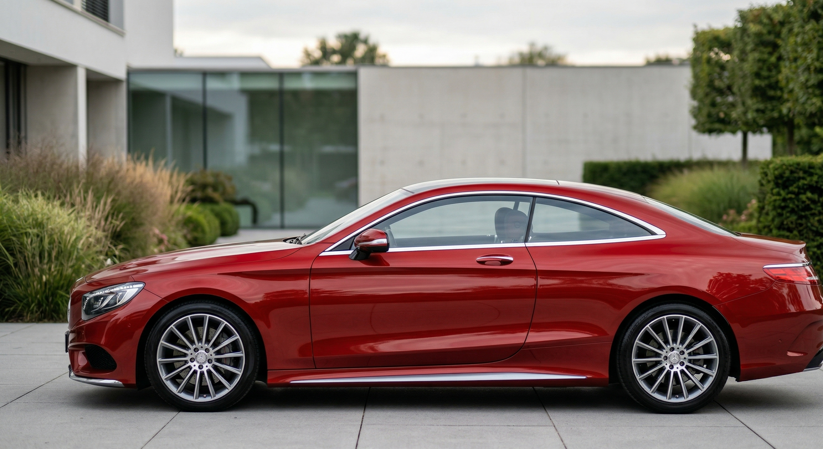 Side profile of a detailed car