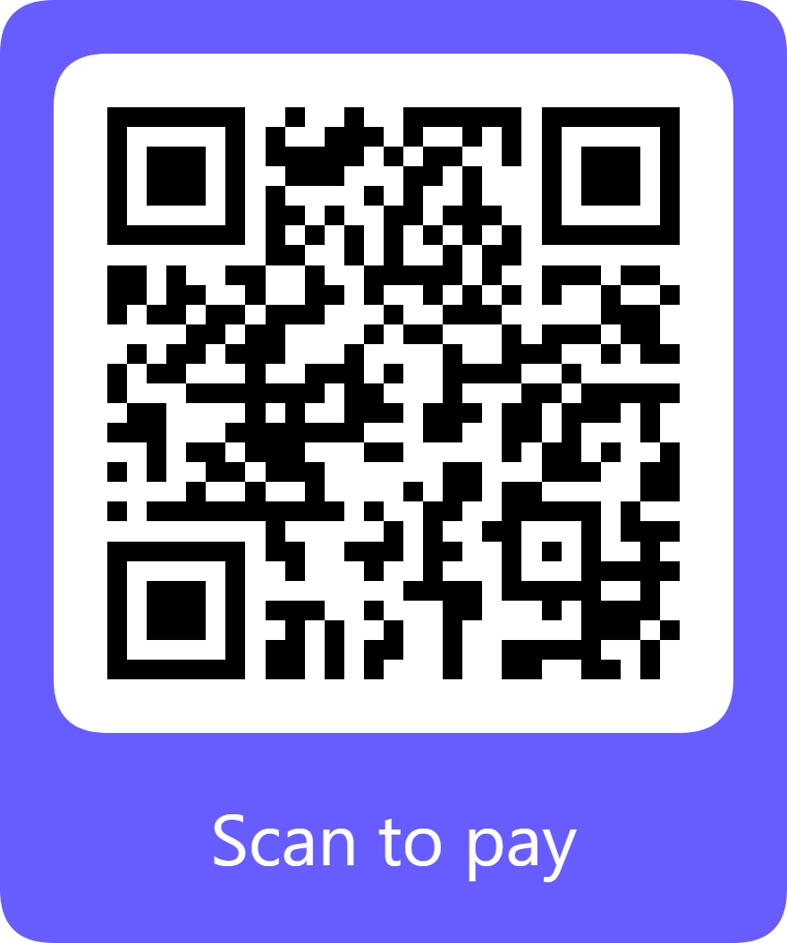 QR code to open the final payment page